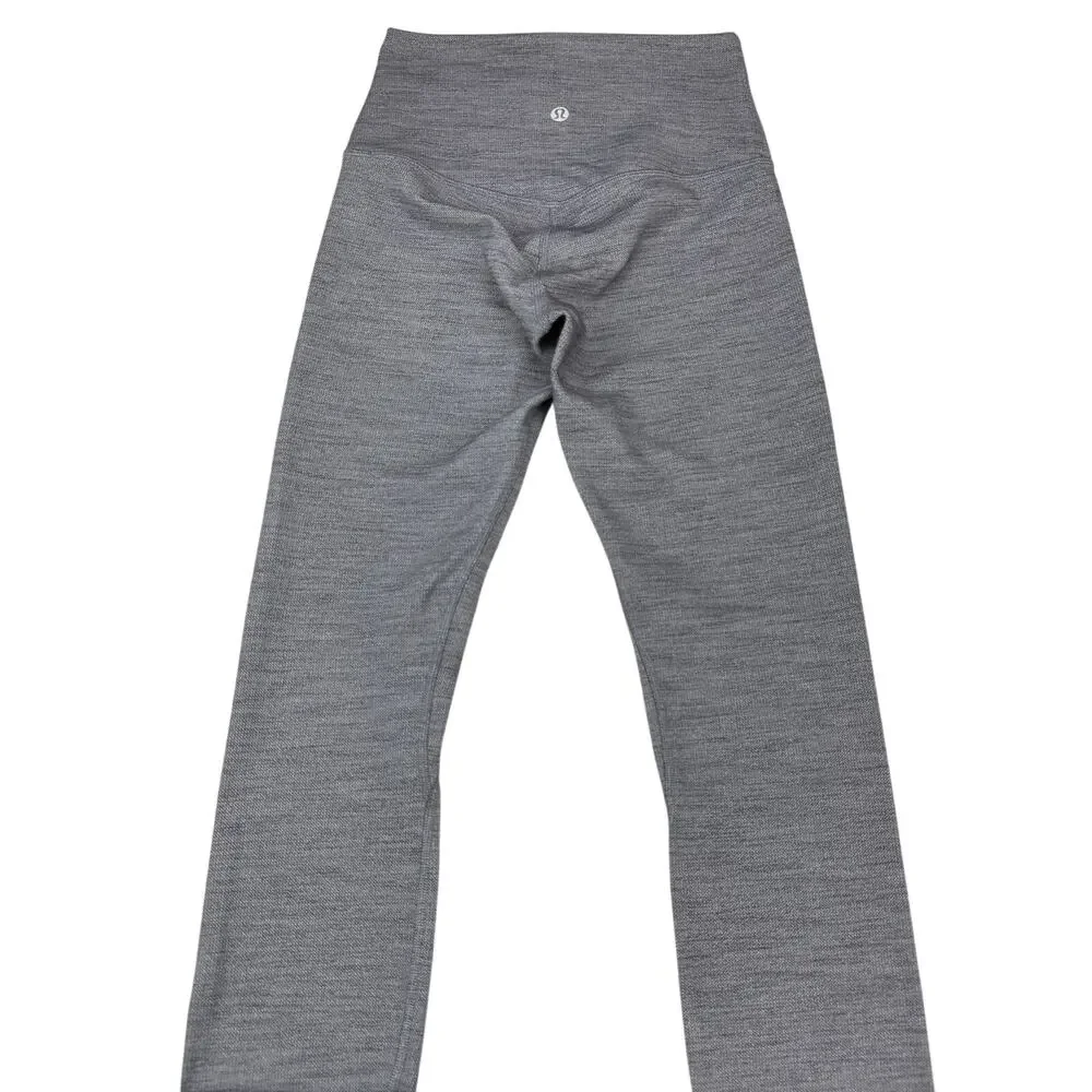 LULULEMON Align Pant II 25" 8 Mini Heathered Herringbone Heathered Black White - Picture 7 of 9